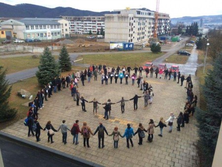 Živá reťaz pred GAS